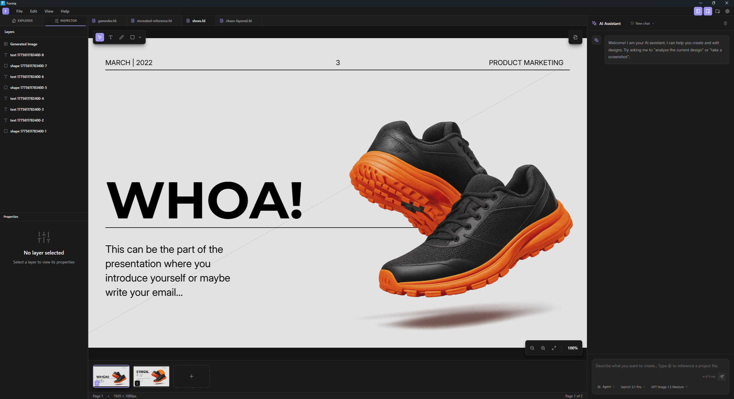 Forma PixiJS design editor canvas